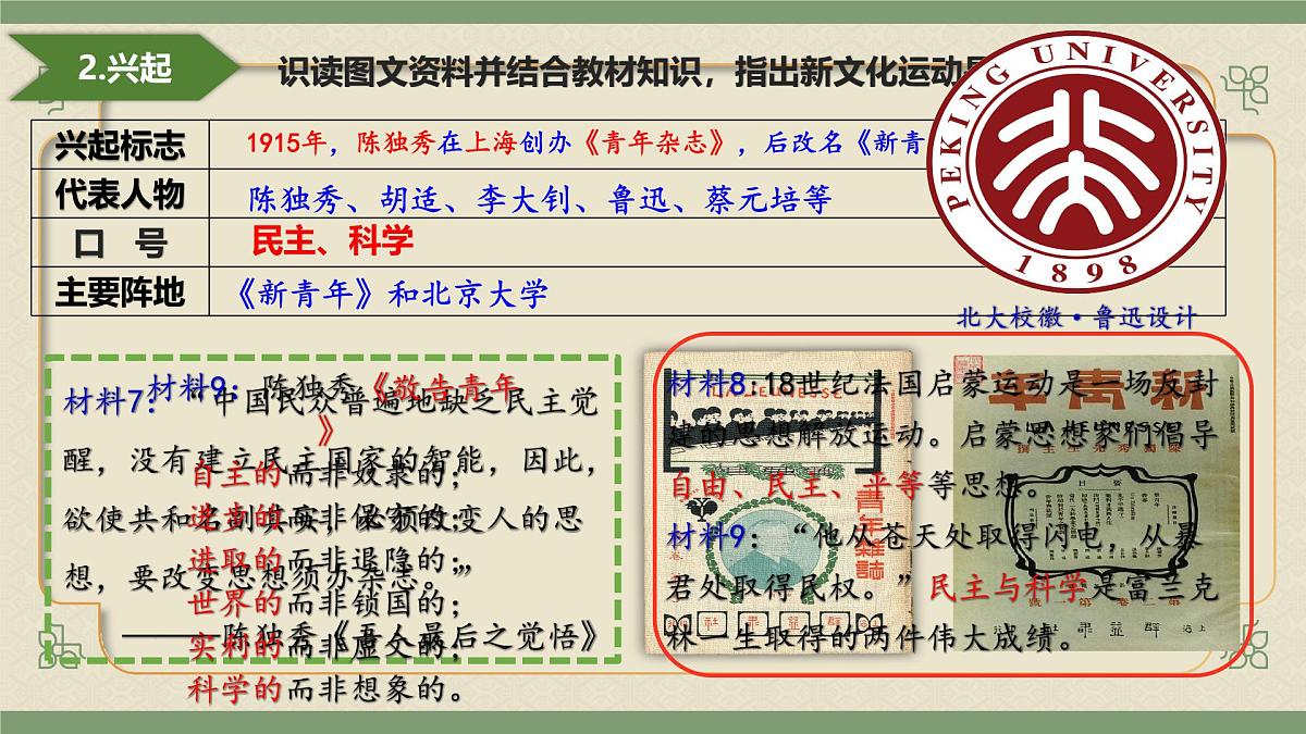 统编版八年级历史上册第11课 五四运动 课件第8页