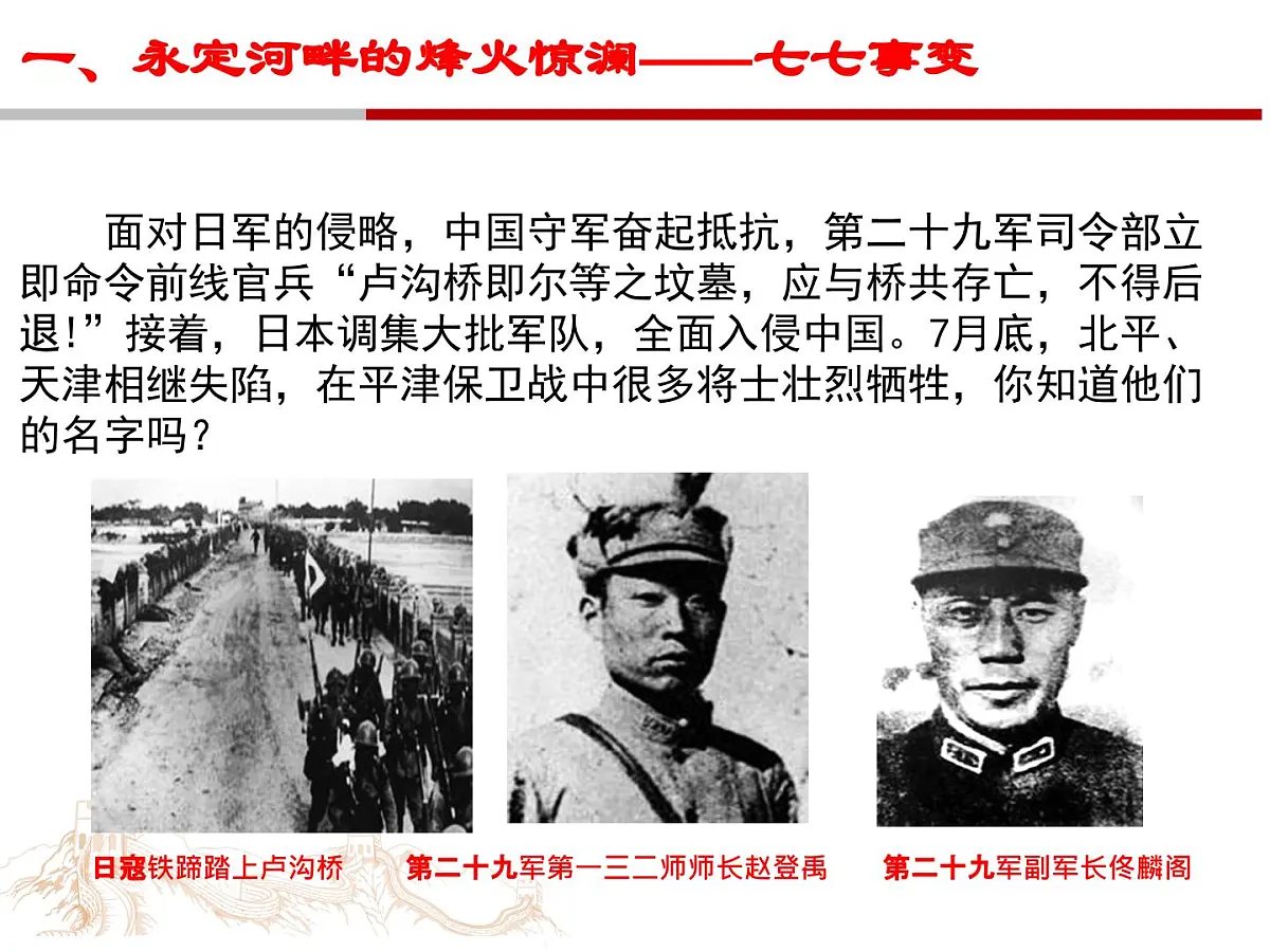 统编版八年级历史上册第17课 七七事变与全民族抗战课件第8页