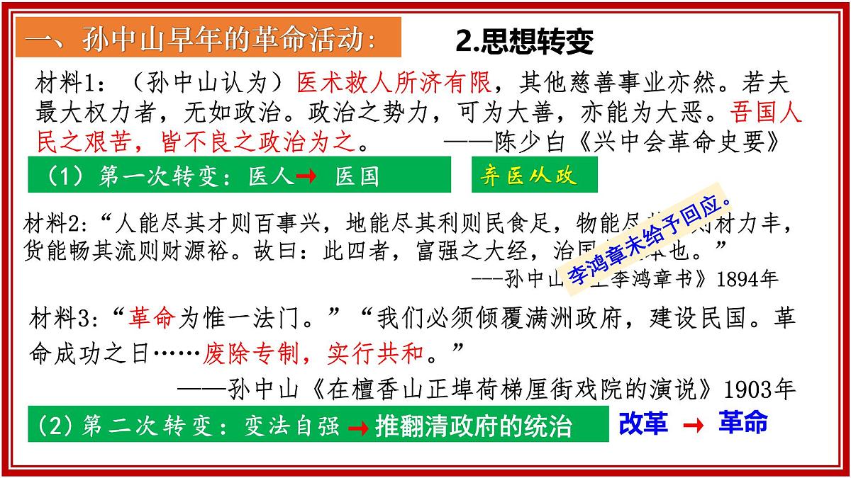 部编版八年级历史上册第8课 中国同盟会 课件第8页