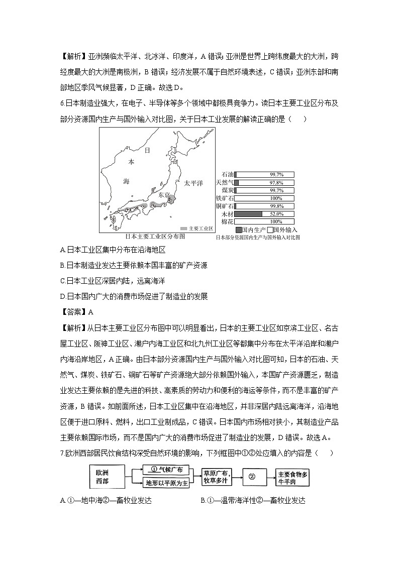 浙江省金华市浦江县2024-2025学年七年级下学期期末历史与社会试卷（解析版）第2页