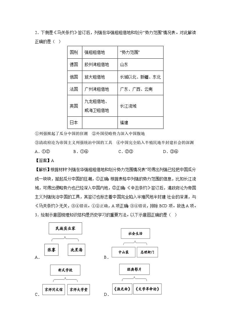 2025年北京市秋季新九年级开学摸底考试模拟卷历史试卷（解析版）第2页