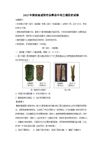 2025年陕西省咸阳市永寿县中考三模历史试题（解析版）