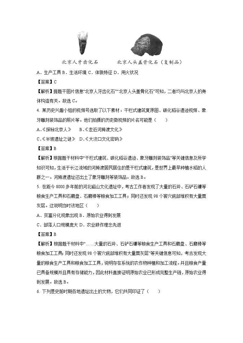 云南省2025-2026学年七年级上学期第一次月考卷历史试题（解析版）第2页