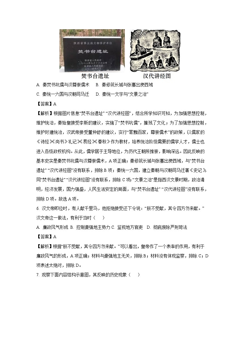 山西省晋中市寿阳县2024-2025学年七年级上学期期末历史试卷（解析版）第3页