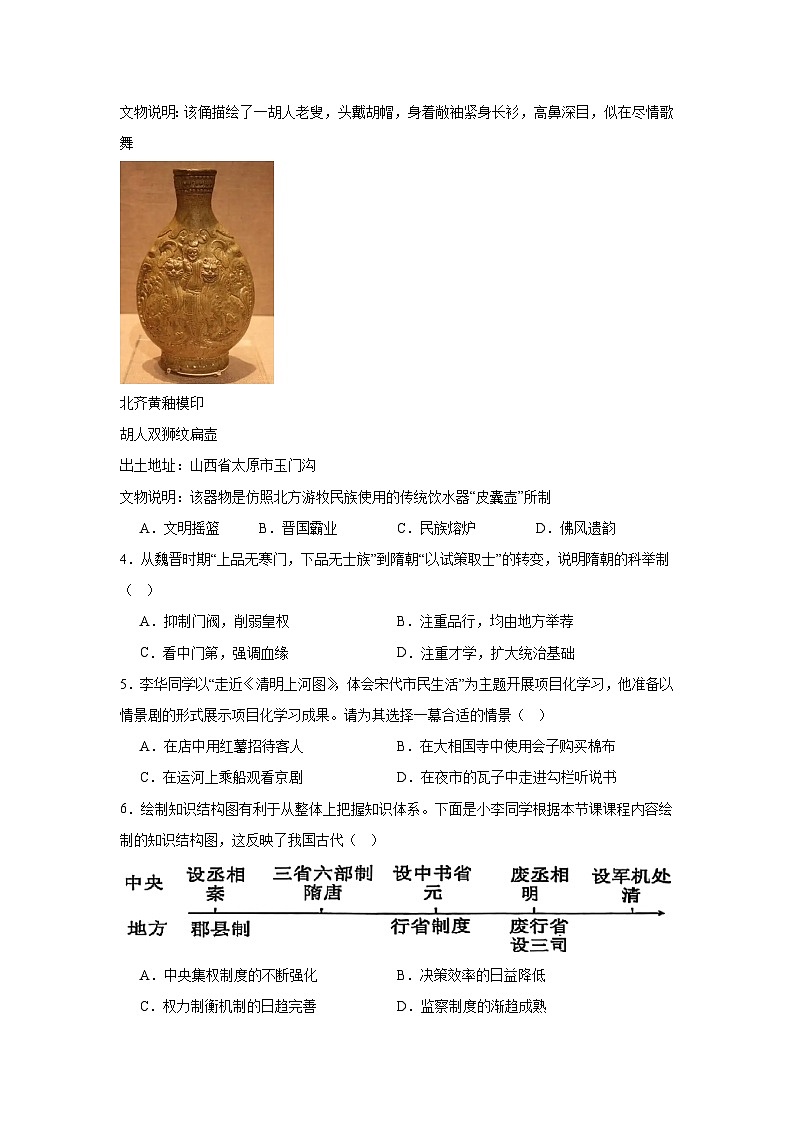 2025年山西中考模拟百校联考试卷（二）文综-初中历史（附答案解析）第2页