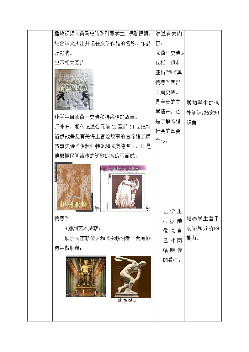新人教版部编初中历史九上2-6《希腊罗马古典文化》-教学设计第2页