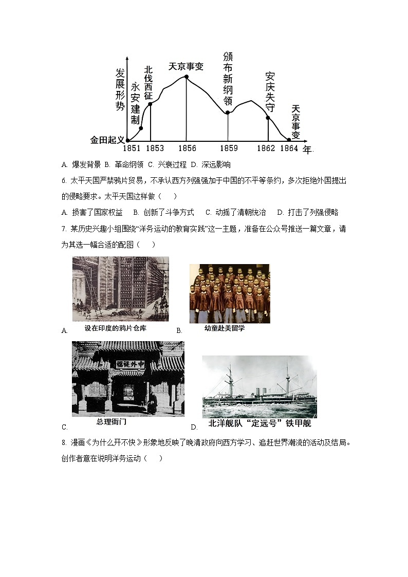 陕西省咸阳市2025-2026学年八年级上学期9月月考历史试卷（学生版）第2页
