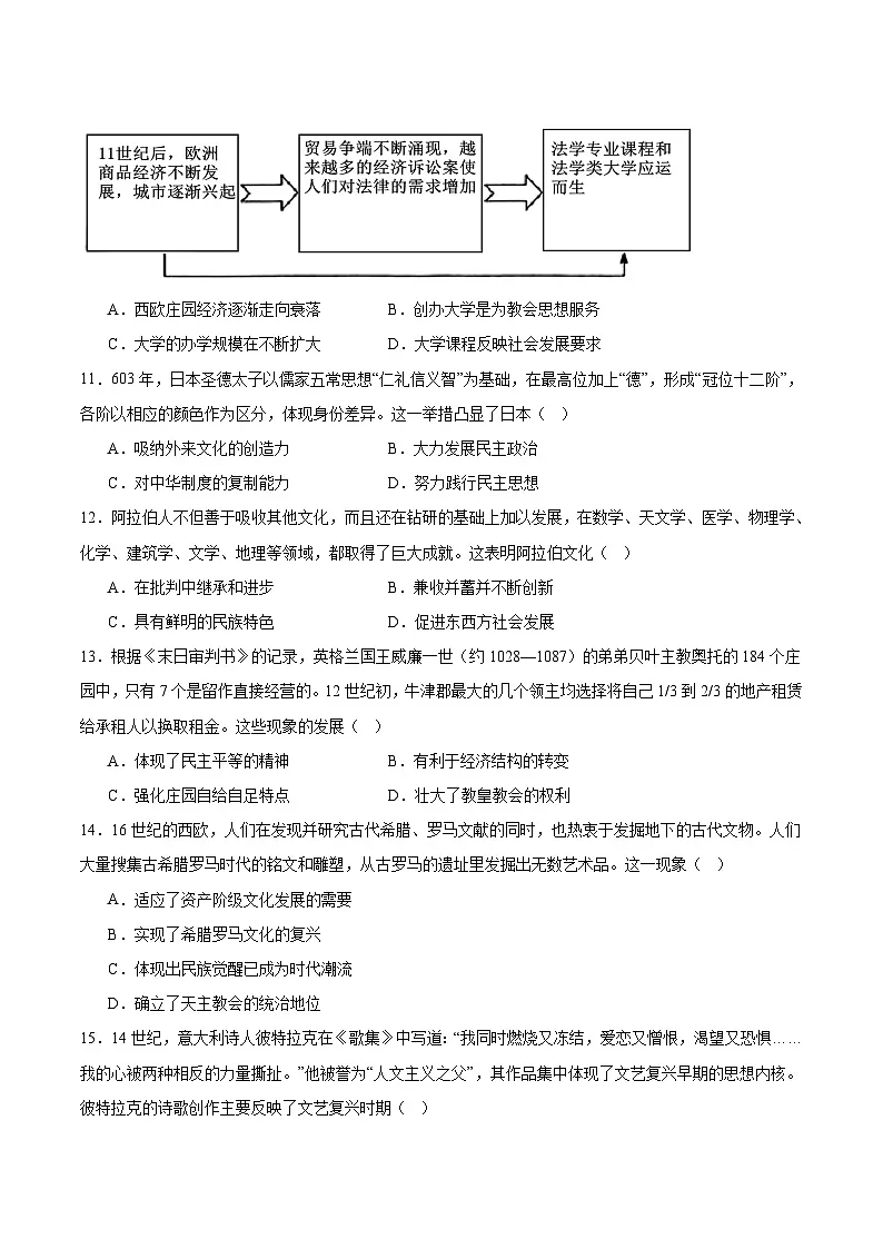 广东省汕头市潮阳区多校联考2026届九年级上学期9月月考历史试卷第3页