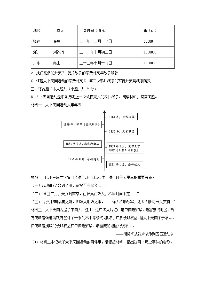 浙江省杭州市绍兴市2025-2026学年上学期10月份联考八年级历史与社会试题（学生版）第2页