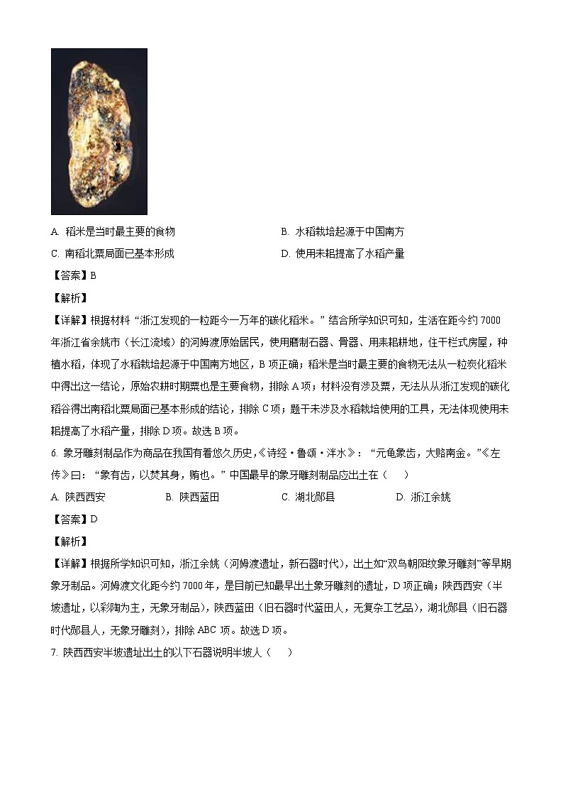 2025-2026学年度广东省揭阳市七年级上学期10月月考历史试题（含答案）第3页