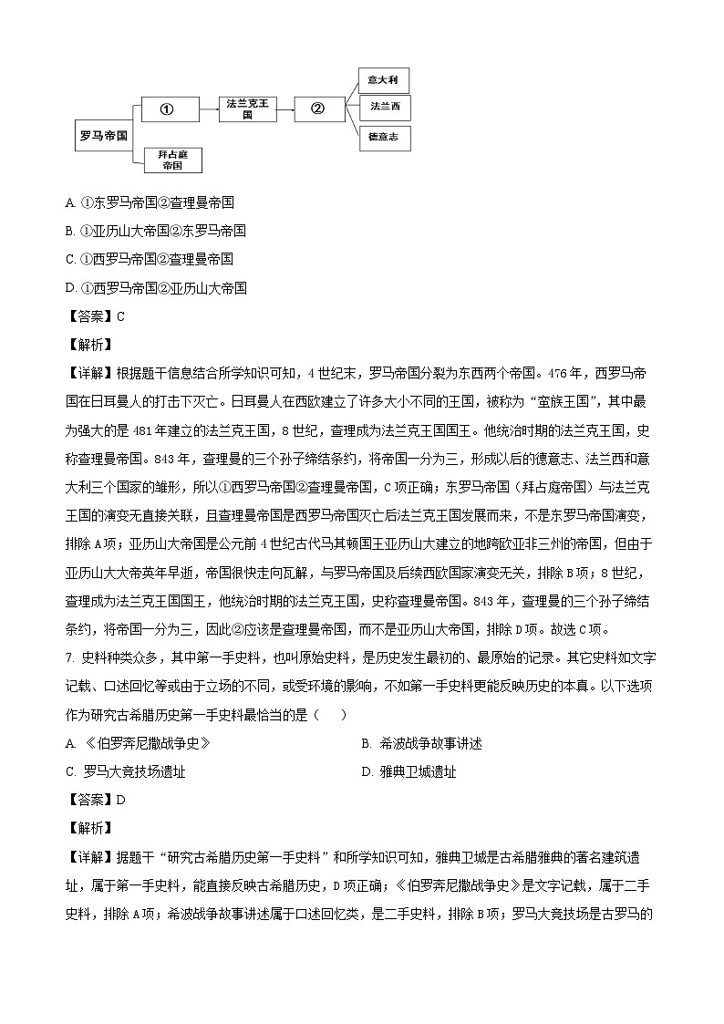 2025-2026学年度江苏省江阴市周庄中学九年级上学期第一次月考历史试卷（含答案）第3页
