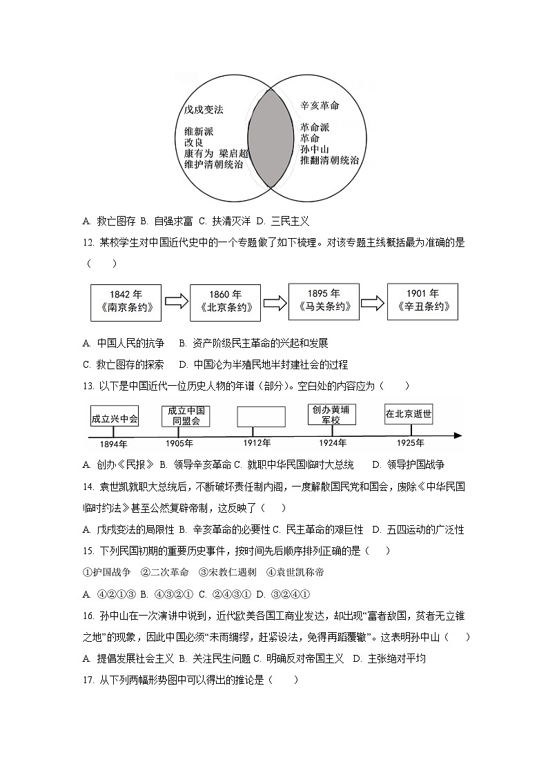 江西省萍乡市2024-2025学年八年级上学期期中历史试卷（学生版）第3页