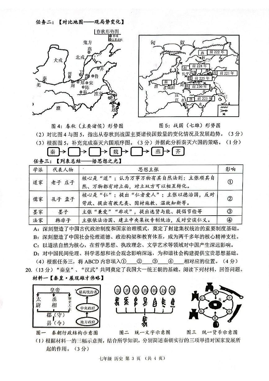 广西来宾市兴宾区2025-2026学年七年级上学期期中考试历史试题第3页