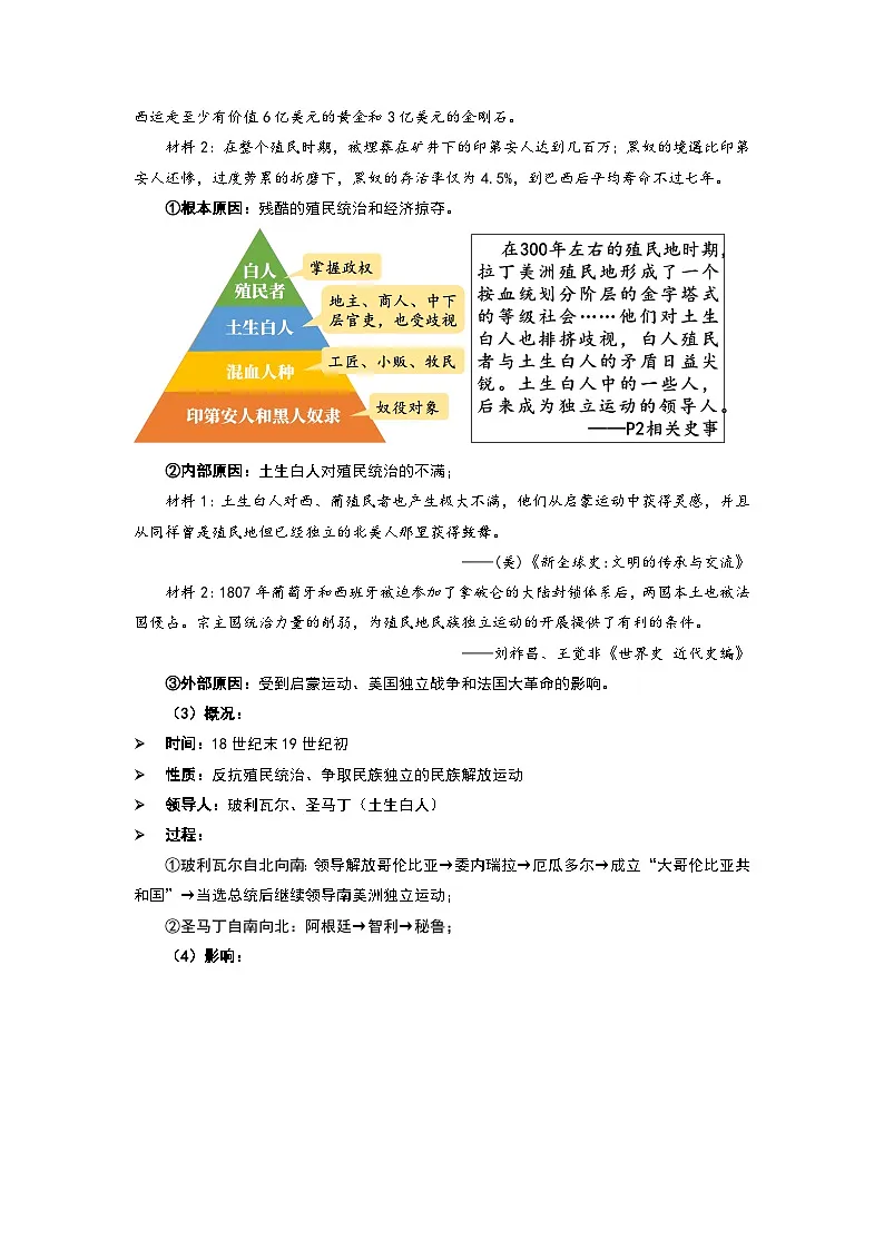 1.1 殖民地人民的反抗斗争 教学设计 2025-2026学年历史九年级下册（统编版）第2页