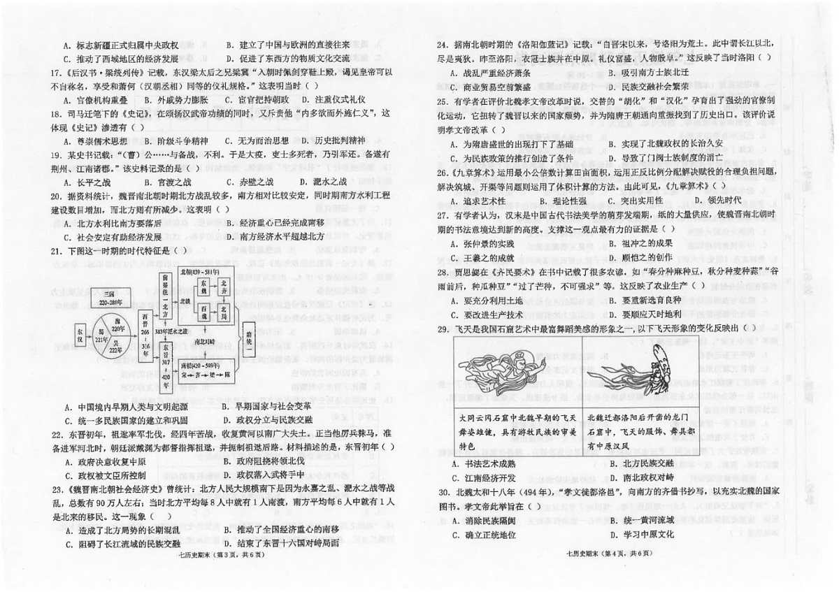 广东省汕头市潮南区陈店公办八校2024-2025学年七年级上学期12月期末历史试题第2页