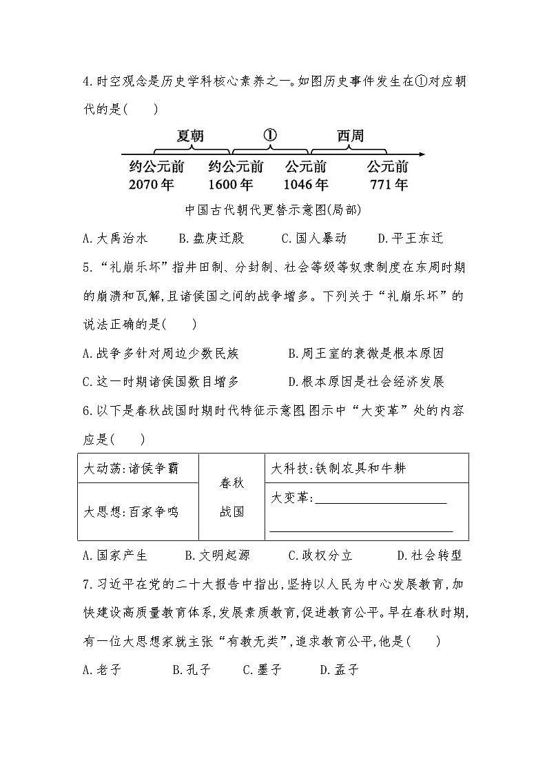 [初中历史]期末综合评价卷2025-2026学年统编版历史七年级上册第2页
