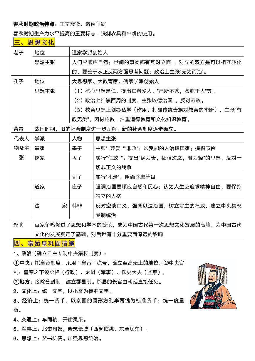 【2025秋新版】中考九年级历史总考点复习讲义练习第2页