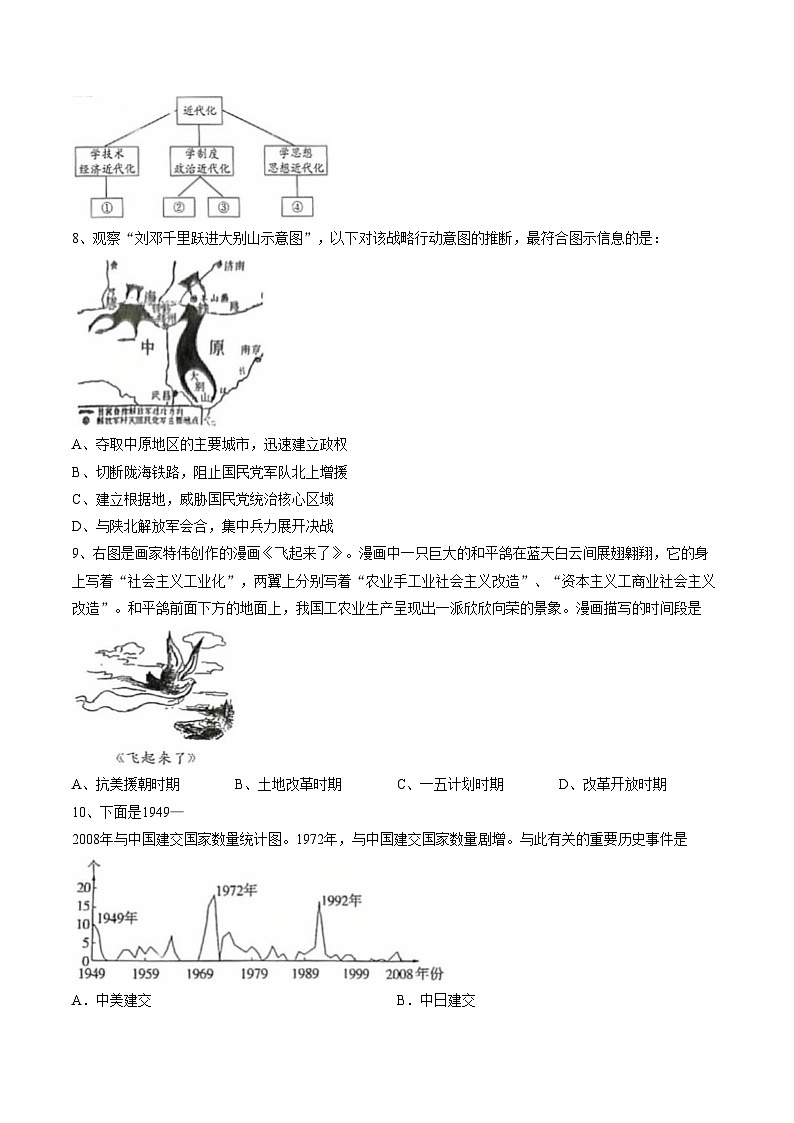 北京市燕山教育集团2025_2026学年九年级上学期期末历史试题（扫描版，含答案）第3页
