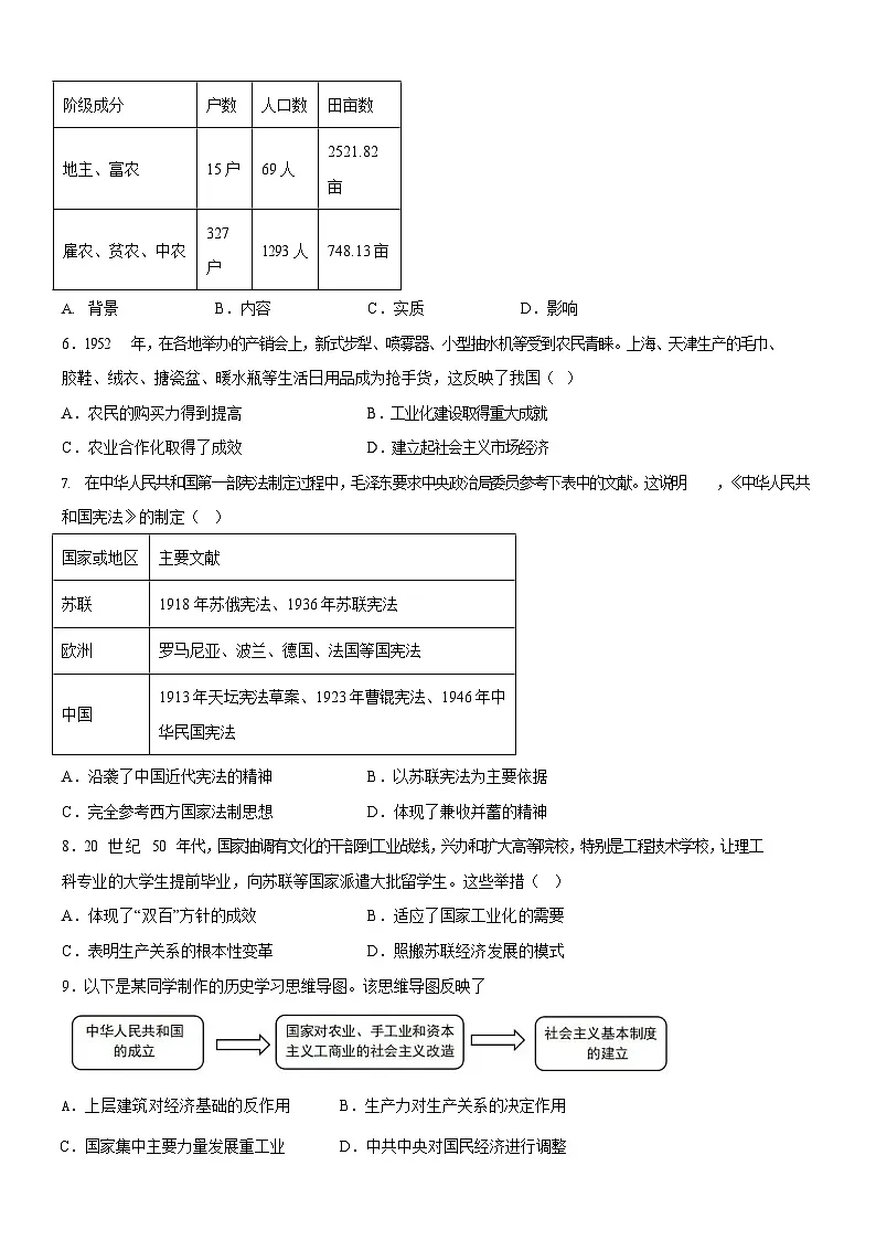 广东省广州市荔湾区2024-2025学年八年级下学期期中历史试题（含答案）第2页