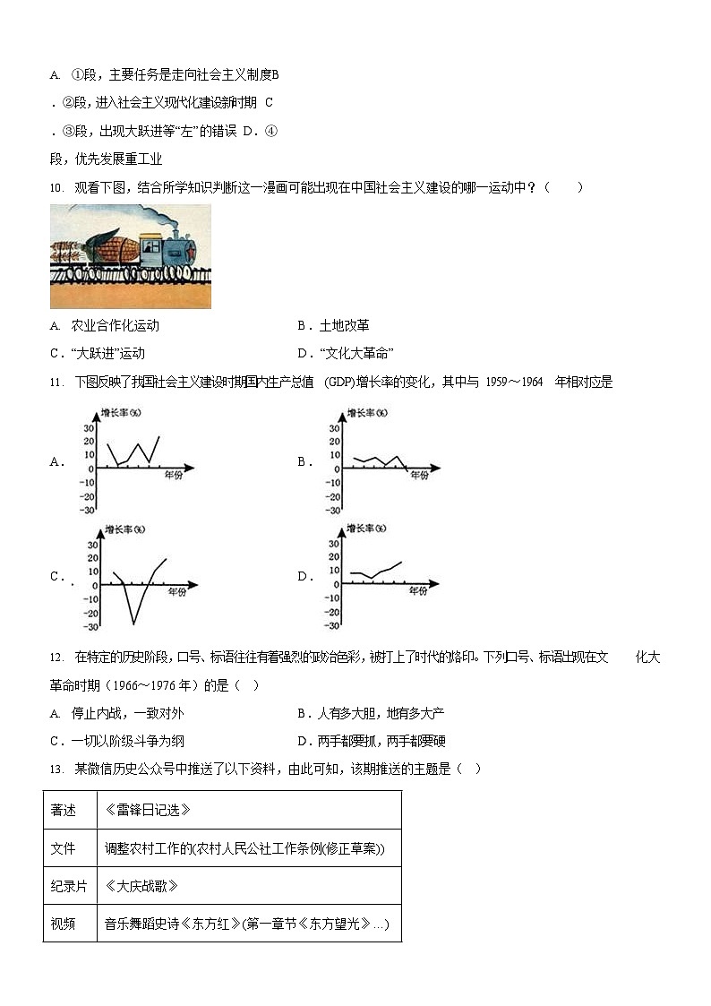 广东省广州市南武教育集团2023-2024学年八年级下学期期中历史试卷（含答案）第3页