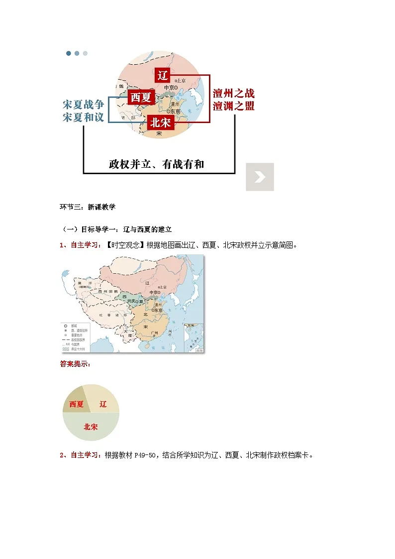 第9课 辽、西夏与北宋并立（教学设计）-初中历史统编版（2024）七年级下册第2页