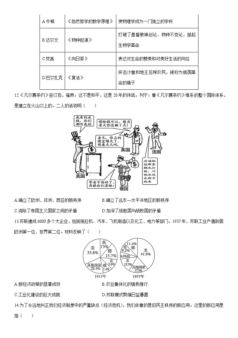 2025-2026学年江苏连云港灌云县九年级上学期期末质量检测历史试卷（学生版）第3页