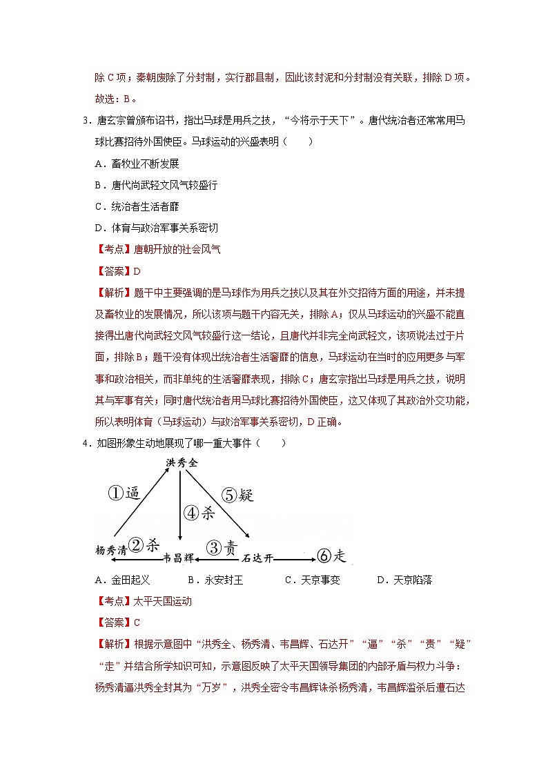 2026年陕西中考历史模拟测试（十）（解析版）第2页