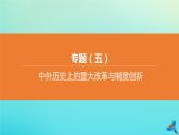 北京专版2020中考历史复习方案第02篇专题05中外历史上的重大改革与制度创新课件