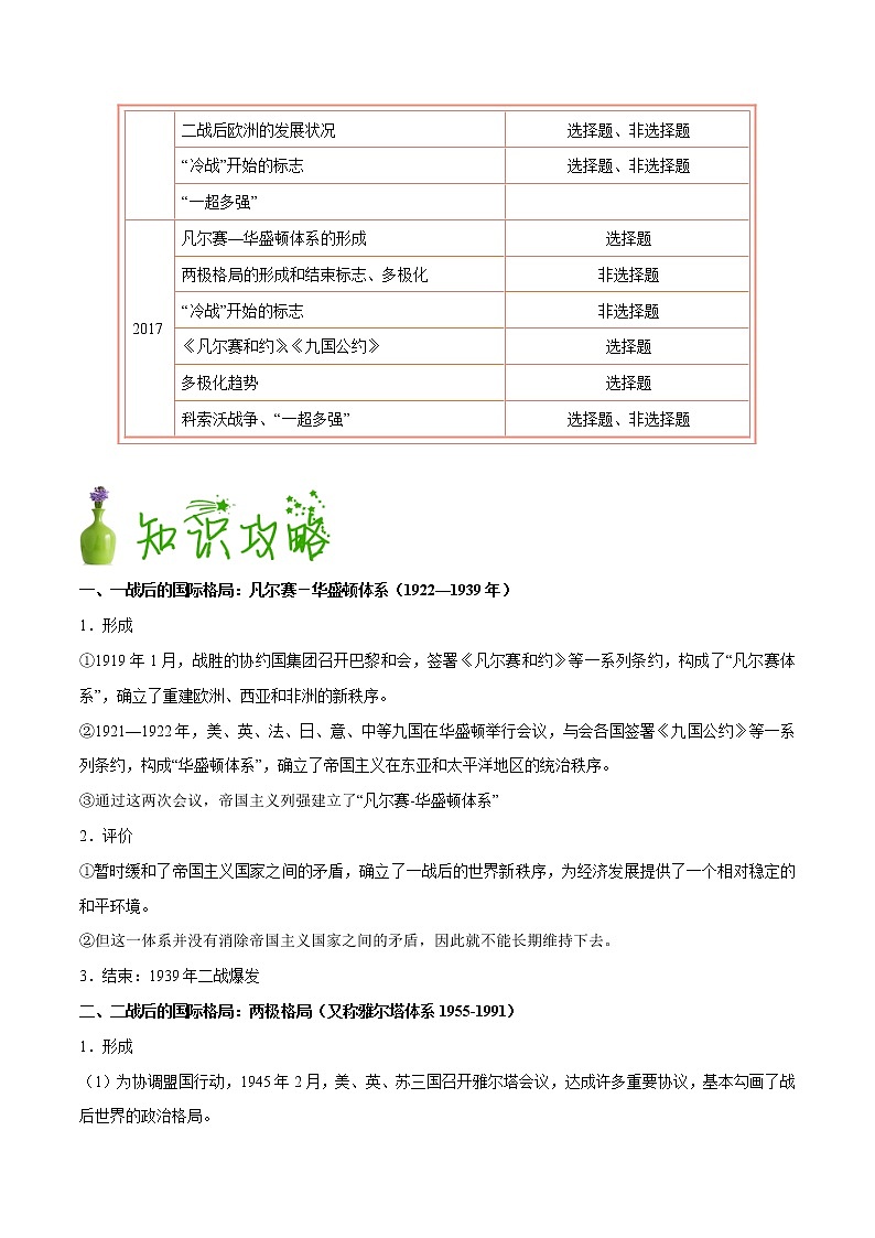 2020年中考历史考前冲刺 （四） 试卷02