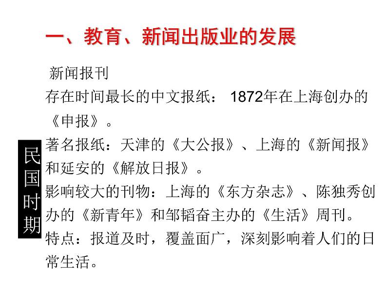 人教部编版八年级历史上册第26课  教育文化事业的发展 课件05