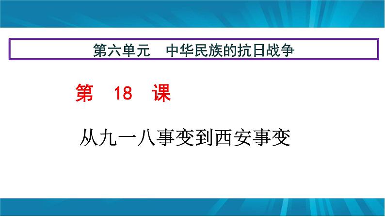 第18课 从九一八事变到西安事变 课件共31张PPT第1页