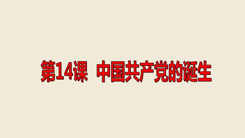 人教部编版八年级历史上册第14课 中国共产党的诞生 (共20张PPT)第1页