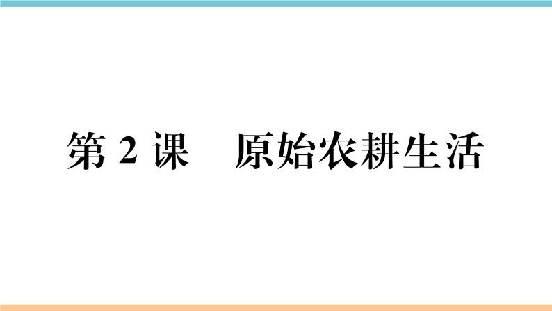 第2课  原始农耕生活 练习课件01