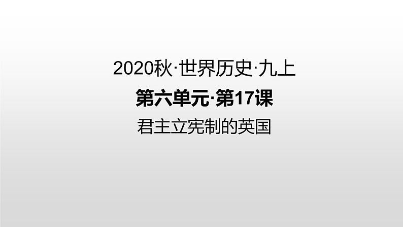 第17课 君主立宪制的英国 练习课件01