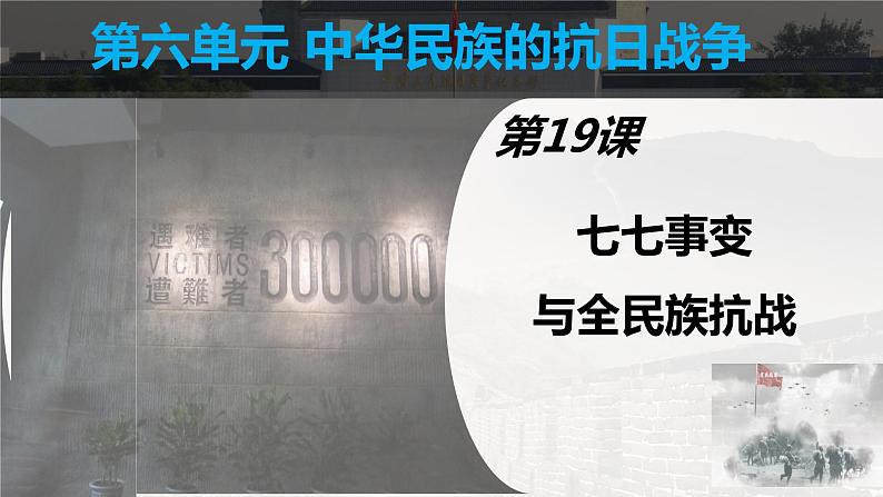 人教部编版历史八年级上册第19课七七事变与全民族抗战（共29张PPT)课件01