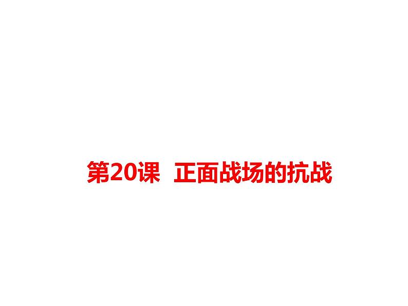 人教部编版八年级上册第六单元第20课 正面战场的抗战  22张PPT课件01