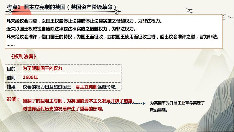 人教部编版九年级历史上册第6单元 《资本主义制度的初步确立》 复习（共17张）课件06