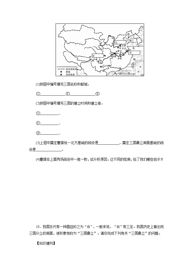 人教部编版七年级历史上册第16课三国鼎立课时训练(含答案)03