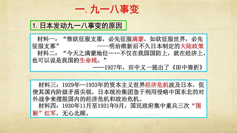 人教版部编八年级历史上册第18课：从九一八事变到西安事变（24张PPT）课件02