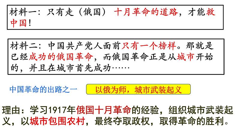 人教部编版八年级上册第五单元 第16课 毛泽东开辟井冈山道路 30张PPT课件第4页