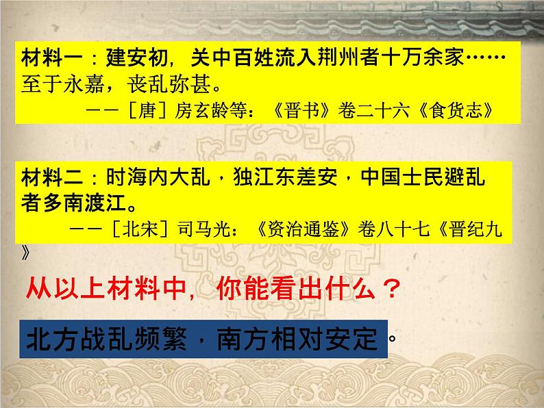 人教部编版七年级历史上册第18课  东晋南朝时期江南地区的开发（24张PPT）课件第4页