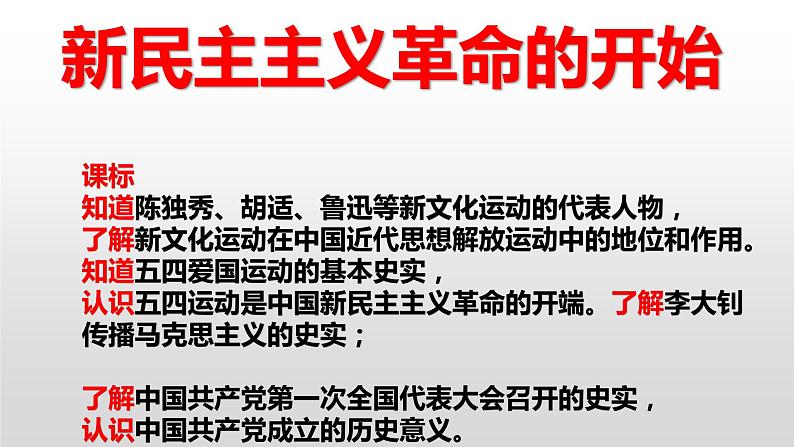 人教部编版八年级上册历史复习课件第四单元新民主主义革命的开始（共33张PPT）第1页