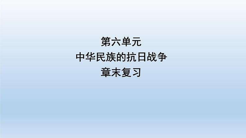 部编版八年级上册第六单元中华民族的抗日战争共47页 课件01