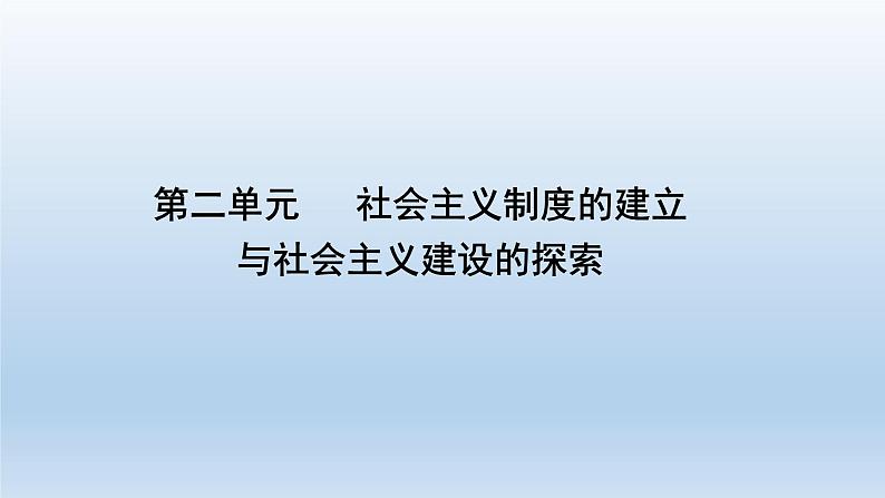 部编版八年级下册第二单元   社会主义制度的建立与社会主义建设的探索课件共41页01