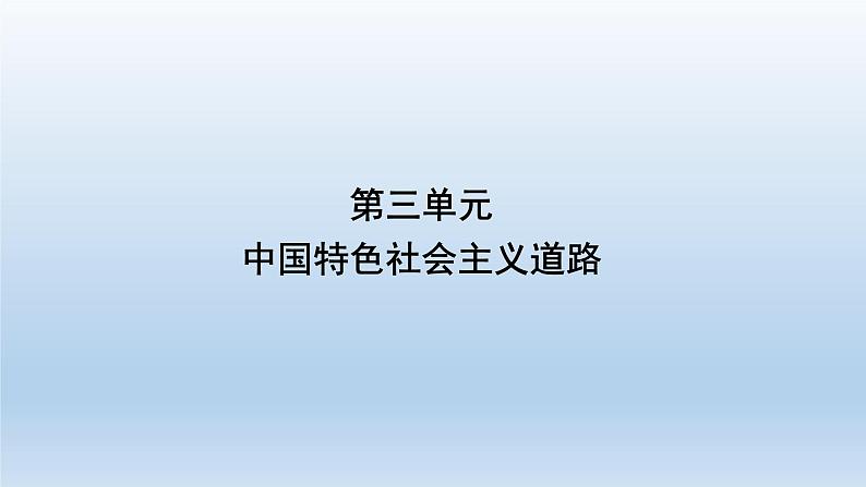 部编版八年级下册第三单元   中国特色社会主义道路课件共42页01