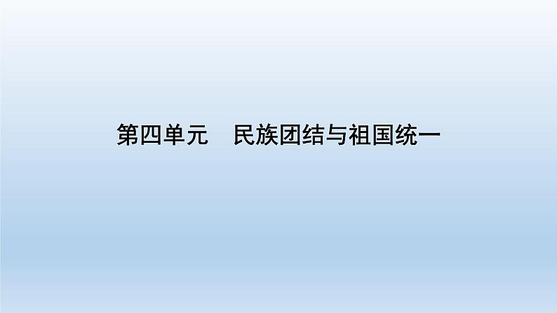 部编版八年级下册第四单元   民族团结与祖国统一课件共21页01