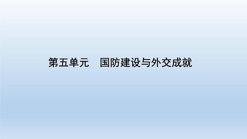 部编版八年级下册第五单元   国防建设与外交成就共42页 课件01