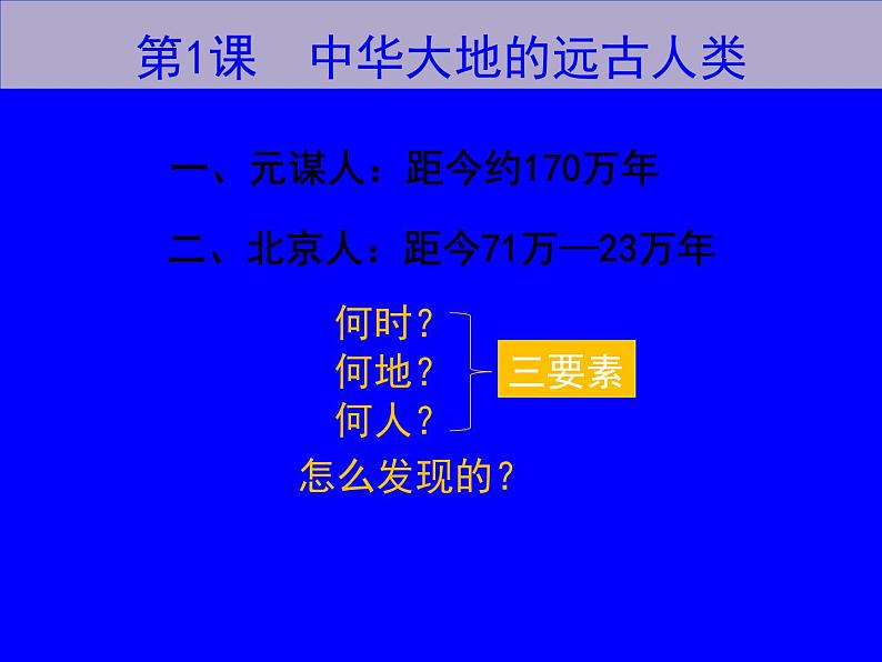 北师大版七年级历史上册（2016）课件：第1课 中华大地的远古人类（2）共30张PPT第7页