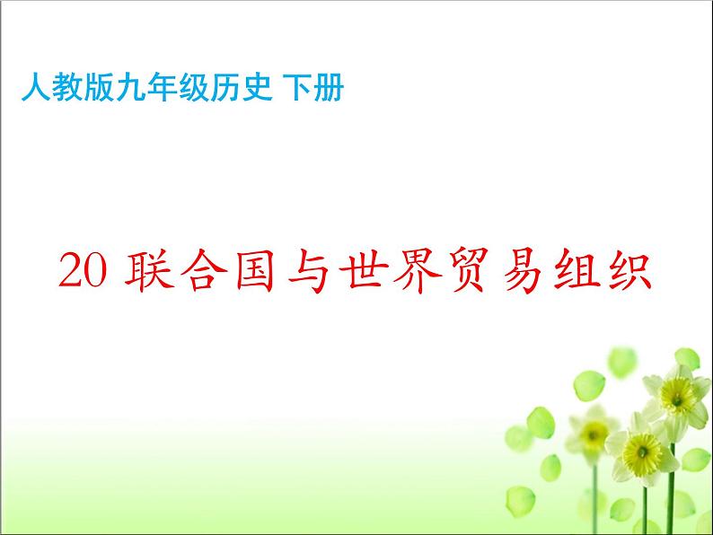 人教版九年级历史下册第六单元20联合国与世界贸易组织课件（共45张PPT）04