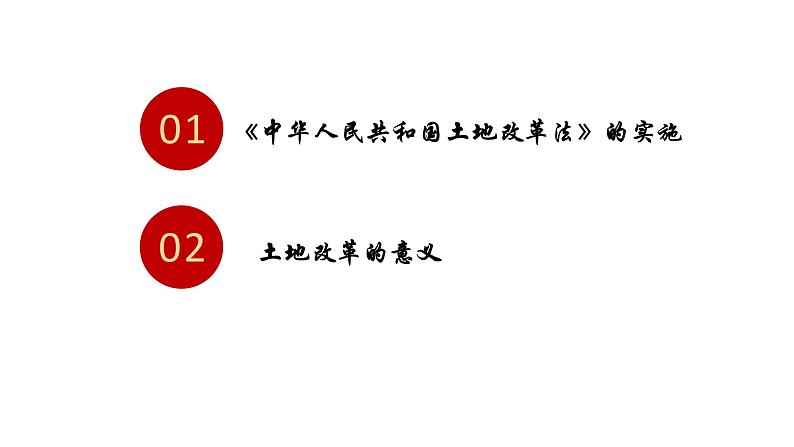 2020——2021学年部编版历史八年级下册第一单元第3课土地改革25张PPT第2页